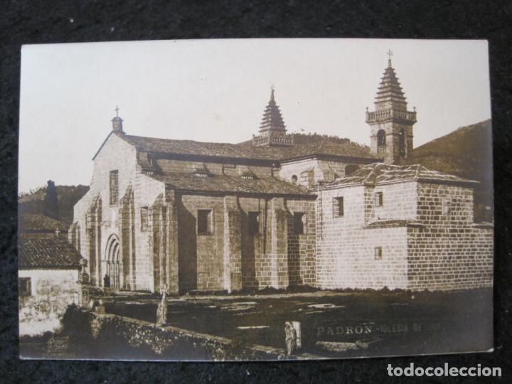 Postales: PADRON-IGLESIA DE IRIA-FOTOGRAFICA-POSTAL ANTIGUA-(93.436)