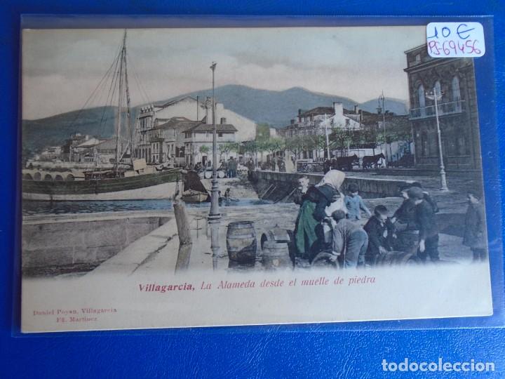 Postales: (PS-69456)POSTAL DE VILLAGARCIA-LA ALAMEDA DESDE EL MUELLE DE PIEDRA.DANIEL POYAN