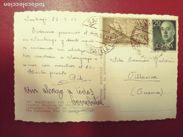 Postales: Postal la Coru&ntilde;a. Muelles (ESCRITA) - Foto 2