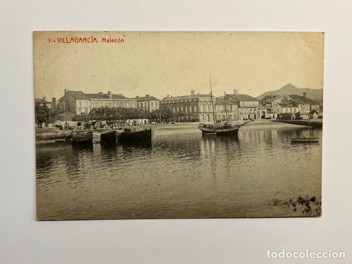 Postkarten: VILLAGARCIA (Pontevedra) Postal No.1, Malecon. Fototipia Thomas (h.1910?) S/C