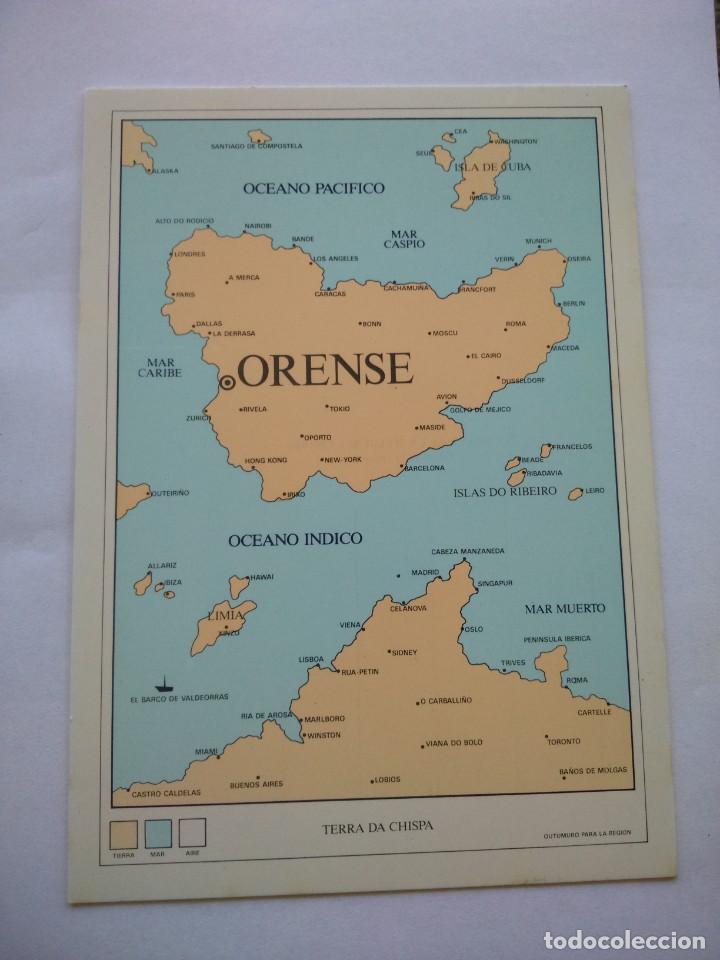 Postales: POSTAL -- ORENSE -- MAPA --SIN USO -- - Foto 1