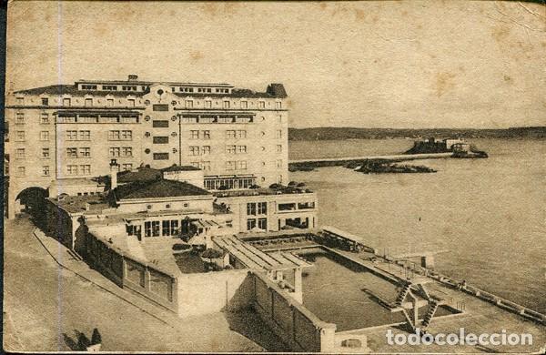 Postales: X127559 GALICIA LA CORUNA HOTEL FINISTERRE CON SU PISCINA