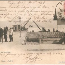 Postales: VIGO Nº 1579 MUELLE DE PIEDRA H. Y MENET CIRCULADA EN 1904 A FRANCIA. Lote 357202555