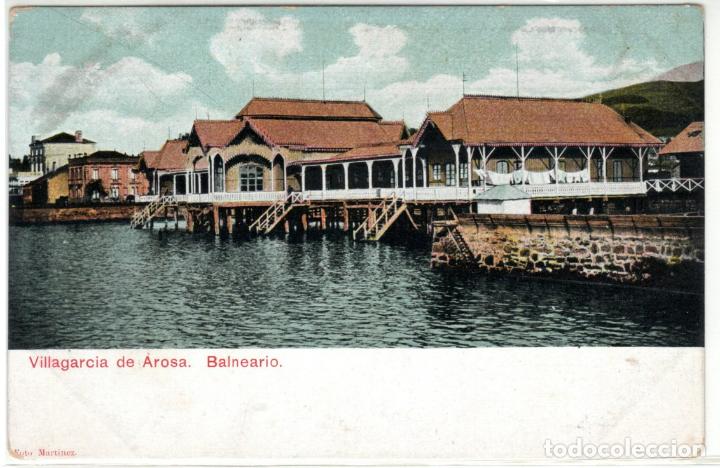 Postkarten: PRECIOSA POSTAL - VILLAGARCIA DE AROSA (PONTEVEDRA) - BALNEARIO - FOTO MARTINEZ