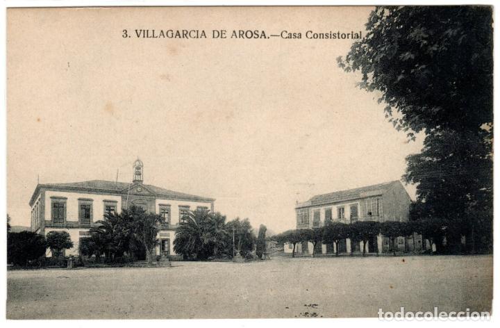 Postkarten: BONITA POSTAL - VILLAGARCIA DE AROSA (PONTEVEDRA) - CASA CONSISTORIAL - BAZAR EL PRECIO FIJO