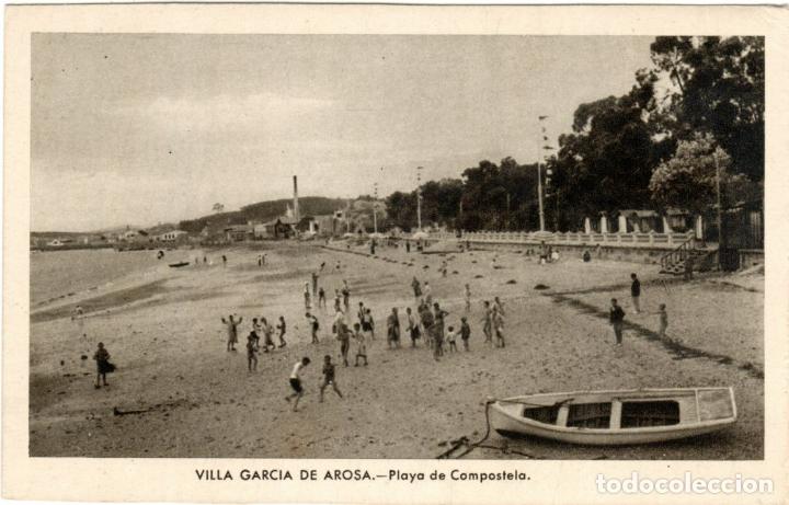 Postkarten: BONITA POSTAL - VILLA GARCIA DE AROSA (PONTEVEDRA) - PLAYA DE LA COMPOSTELA - EDICION CELTA