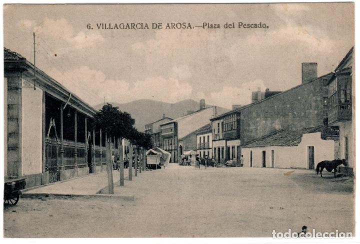 Postkarten: BONITA POSTAL - VILLAGARCIA DE AROSA (PONTEVEDRA) - PLAZA DEL PESCADO - GRAFOS