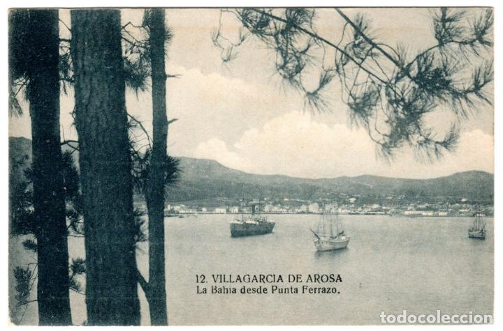 Postcards: BONITA POSTAL - VILLAGARCIA DE AROSA (PONTEVEDRA) - LA BAHIA DESDE PUNTA FERRAZO - GRAFOS