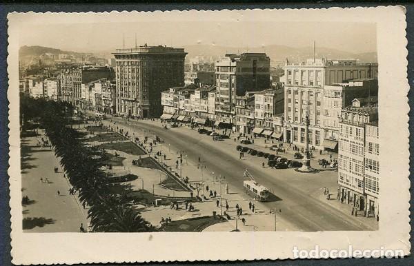 Postcards: X127807 GALICIA LA CORUNA LA CORUNA CANTON GRANDE Y RELLENO CON TRANVIA