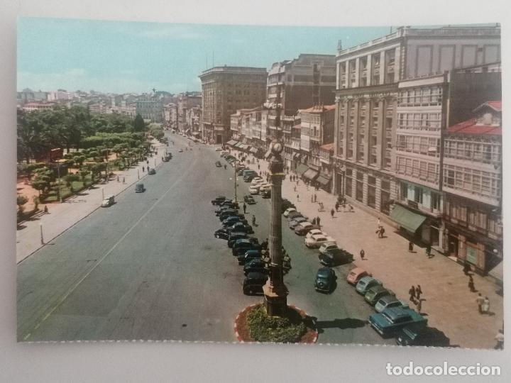 Postales: POSTAL CORU&Ntilde;A, OBELISCO Y AVENIDA DE LOS CANTONES - Foto 1