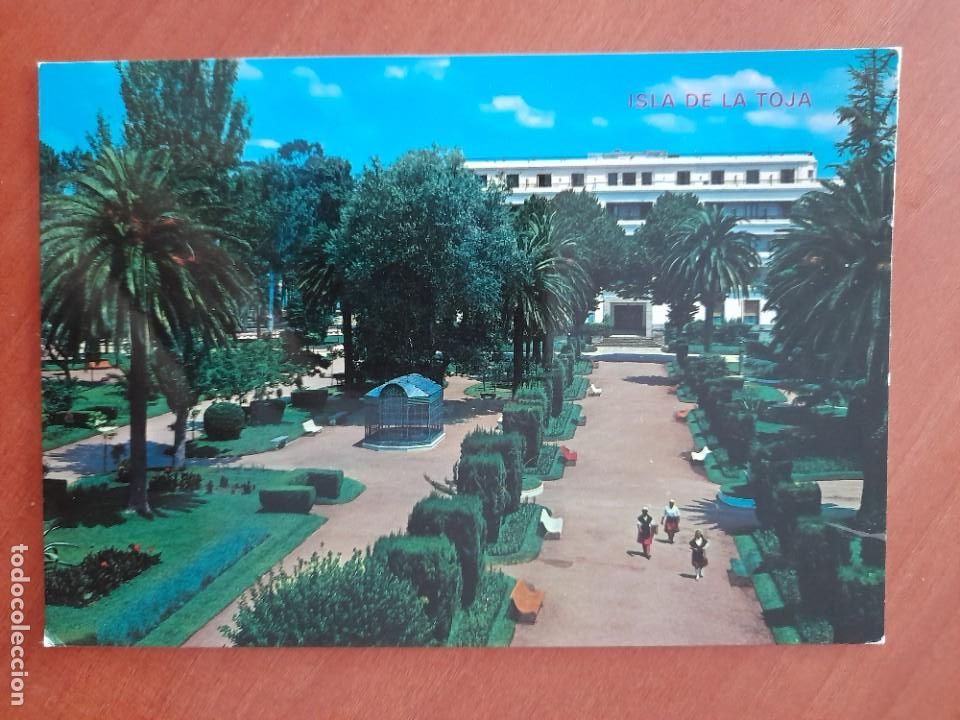 Postales: POSTAL ISLA DE LA TOJA JARDINES Y GRAN HOTEL EDITORIAL ARRIBAS N&ordm; 26 1971 jardin folclore