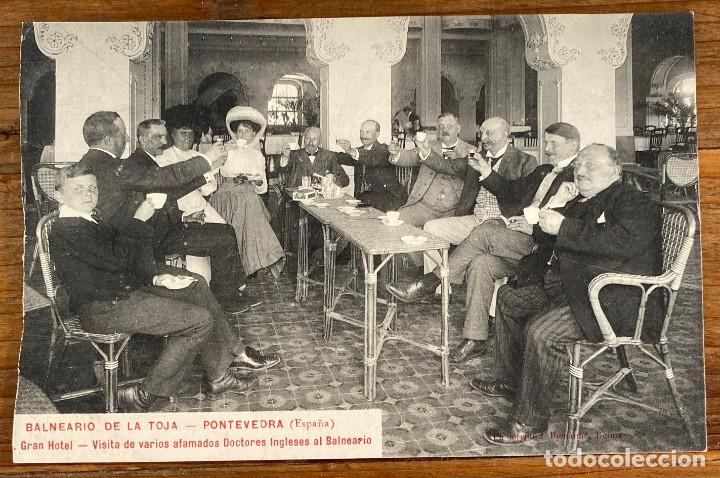 Postkarten: Balneario de LA TOJA. Gran Hotel. Visita de varios afamados doctores ingleses al balneario, sin circ