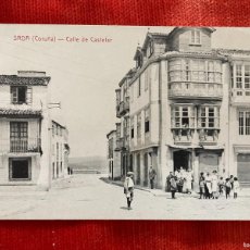 Postales: SADA. CALLE CASTELAR (LA CORUÑA).J. MORA SOTO EDICIÓN, 1918. Lote 364088006