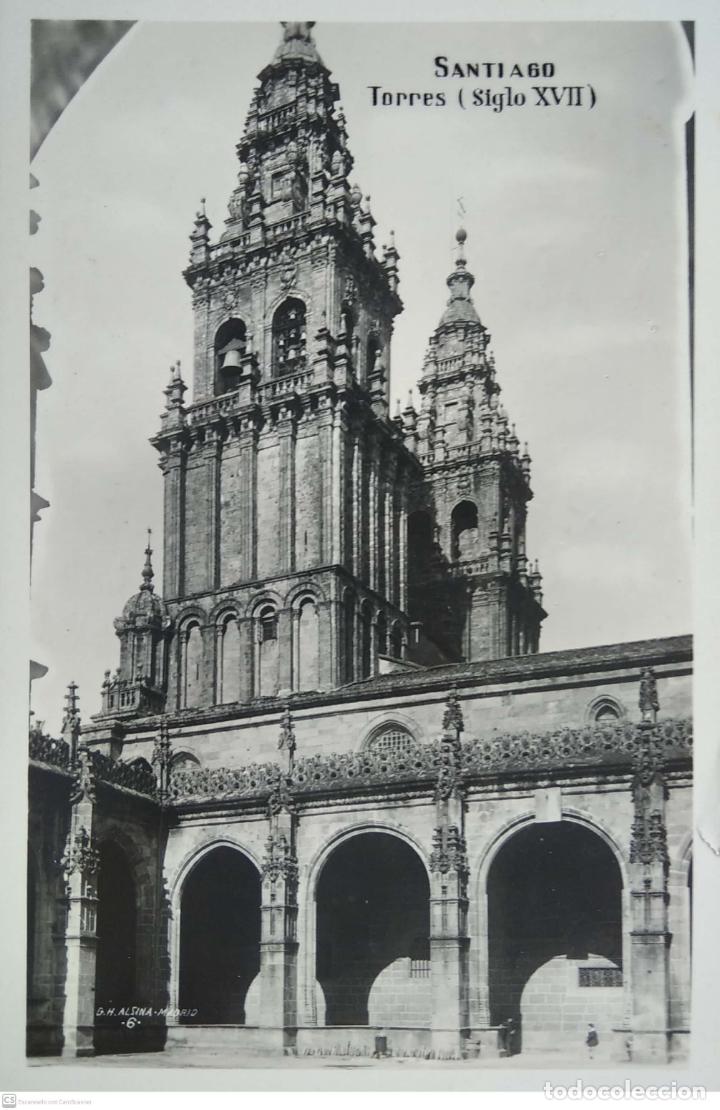 Postales: Santiago de Compostela.Torres (Siglo XVII). GH. Alsina. Nueva. Blanco/Negro
