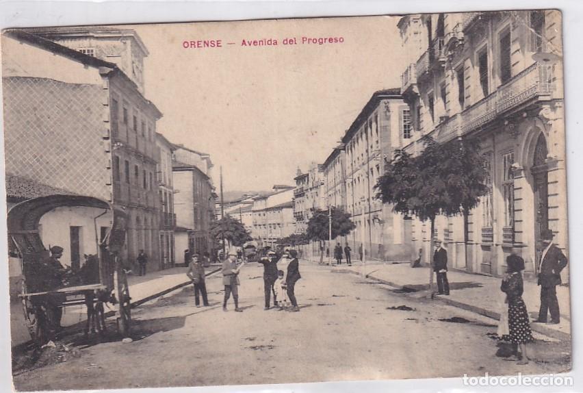 Postales: Orense Avenida del Progreso. Edici&oacute;n de M. Moure. Sin circular. - Foto 1
