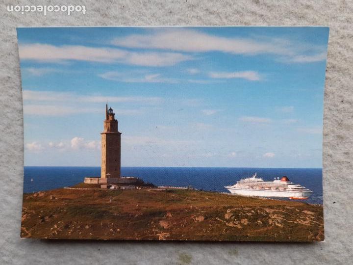 Postales: Lote de 4 Postales de La Coru&ntilde;a. Tem&aacute;tica de Barcos. - Foto 4
