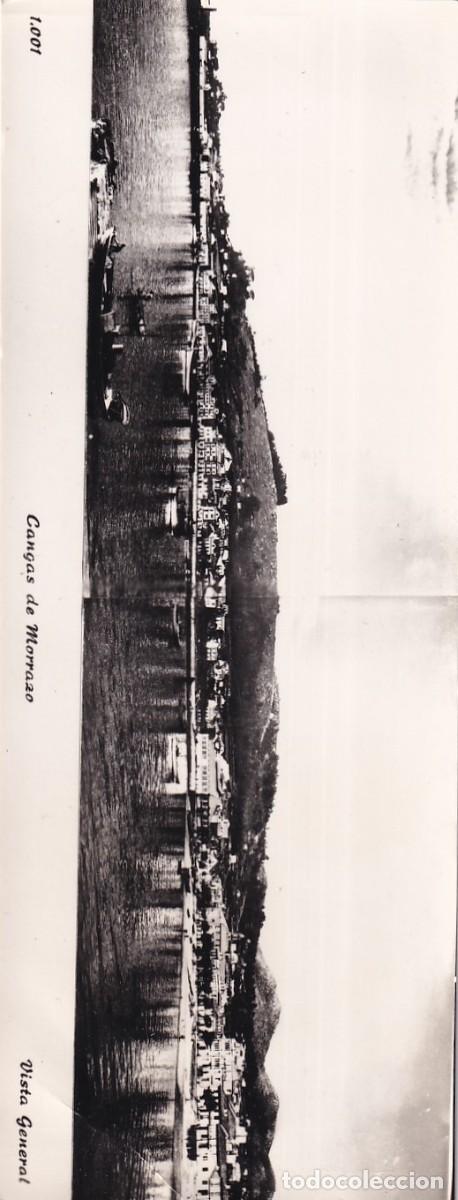 Postales: Postal doble. 1001 Cangas de Morrazo Vista general. Ediciones Artigot. Sin circular.