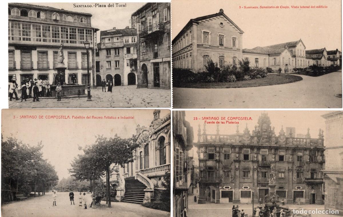 Postales: SANTIAGO DE COMPOSTELA. 4 POSTALES - Foto 1