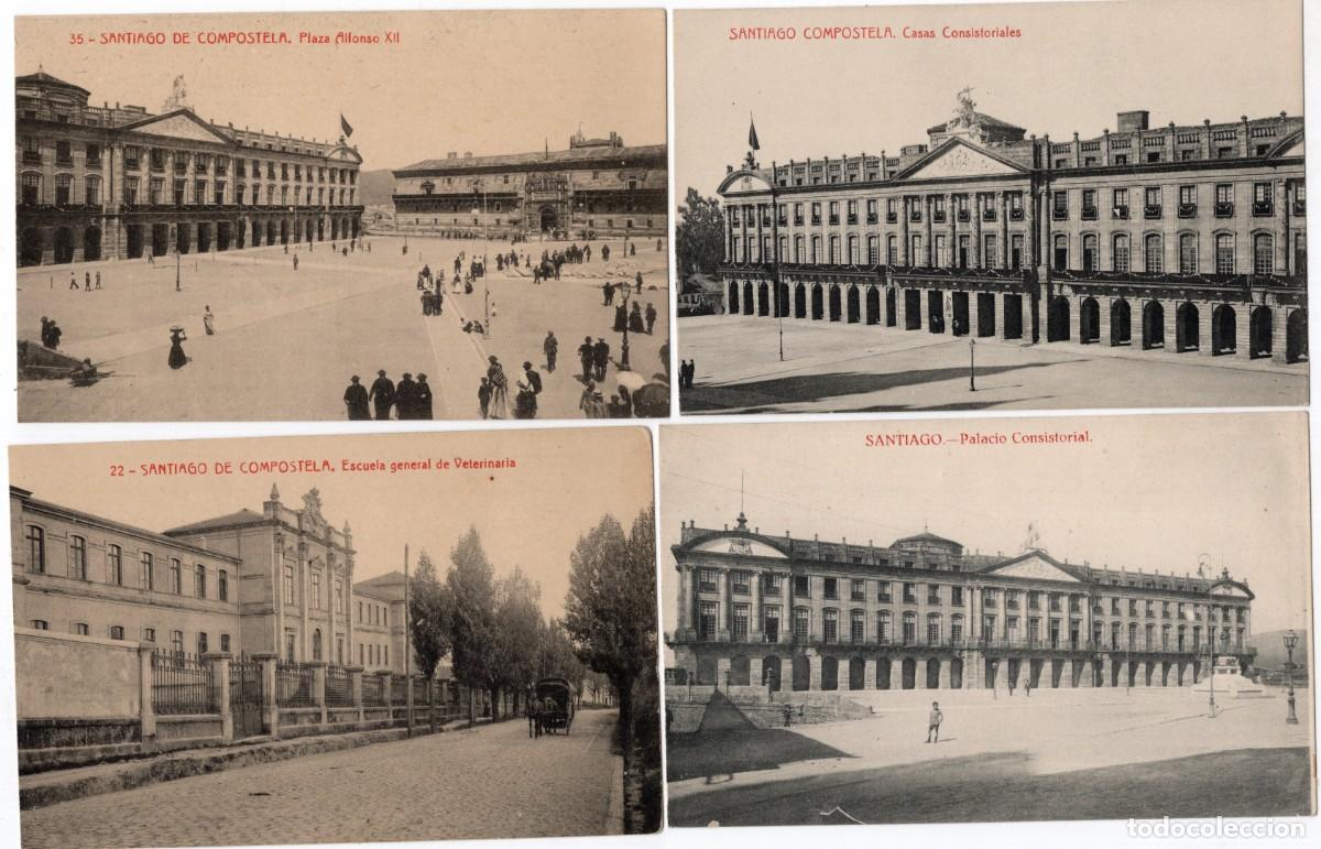 Postales: SANTIAGO DE COMPOSTELA. 4 POSTALES - Foto 1