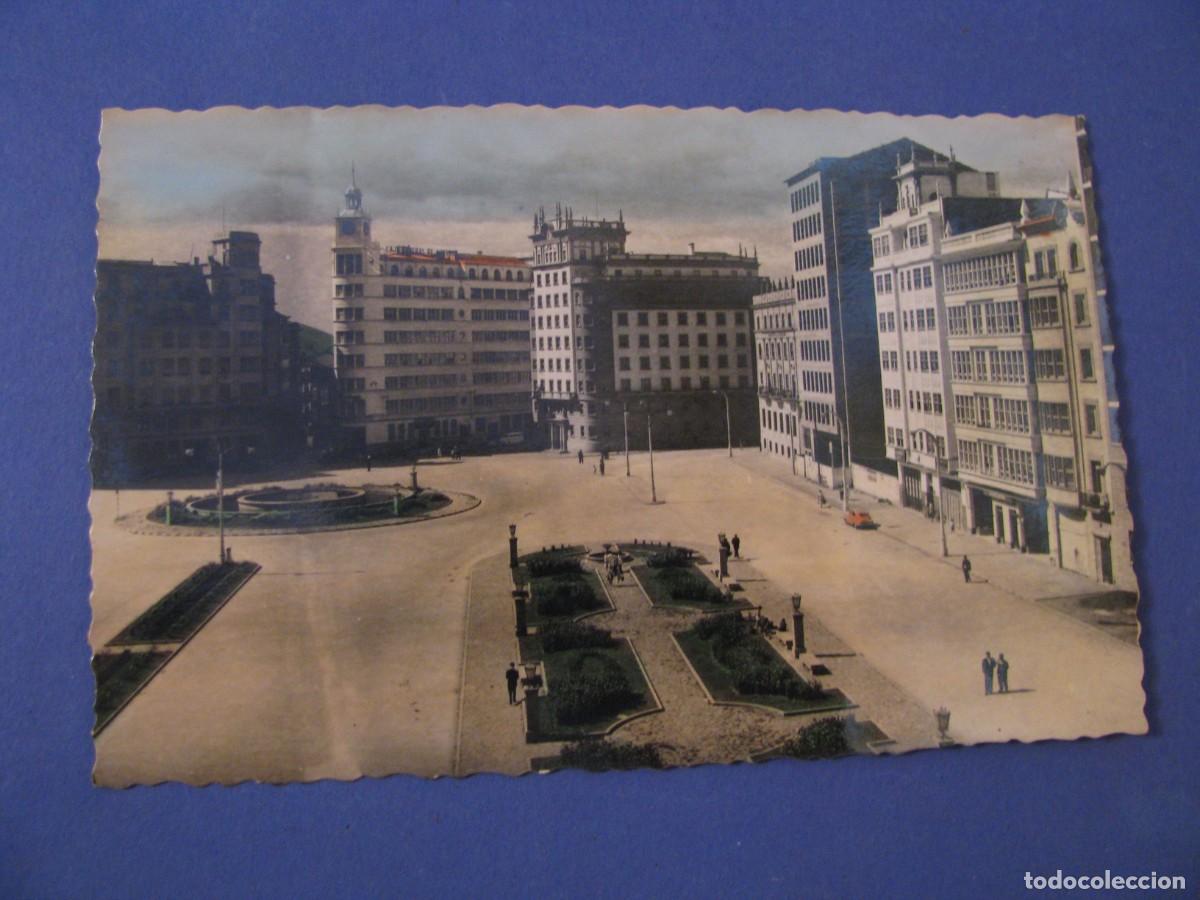 Postales: POSTAL FOTOGRAFICA COLOREADA DE EL FERROL DEL CAUDILLO. PLAZA DE ESPA&Ntilde;A. ARRIBAS.