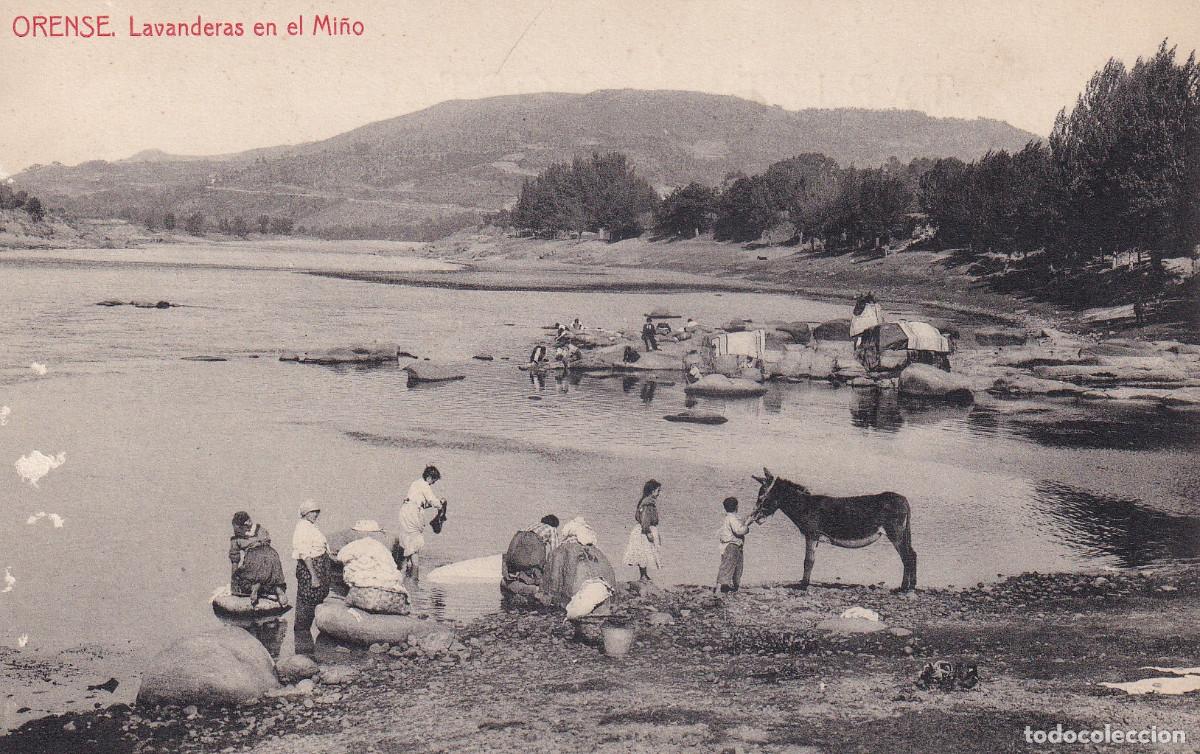 Postales: ORENSE LAVANDERAS EN EL MI&Ntilde;O - Foto 1