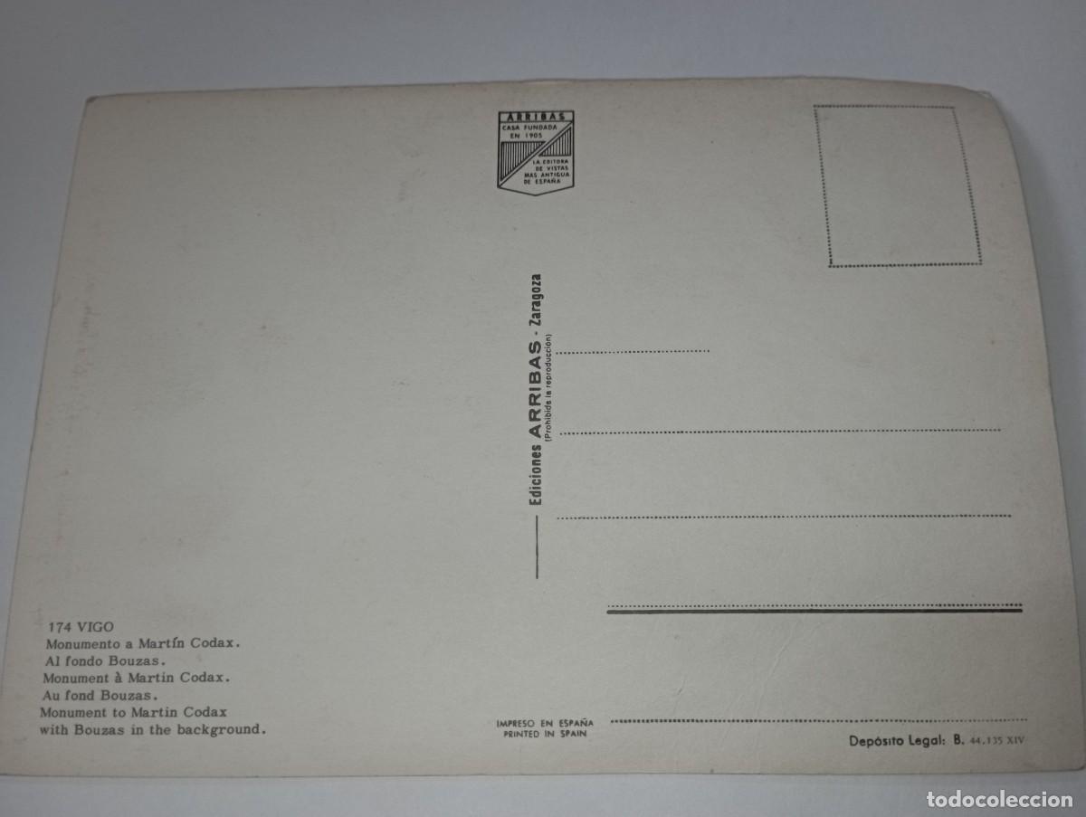 Postales: Vigo. Monumento a Mart&iacute;n Codax. B1 - Foto 2