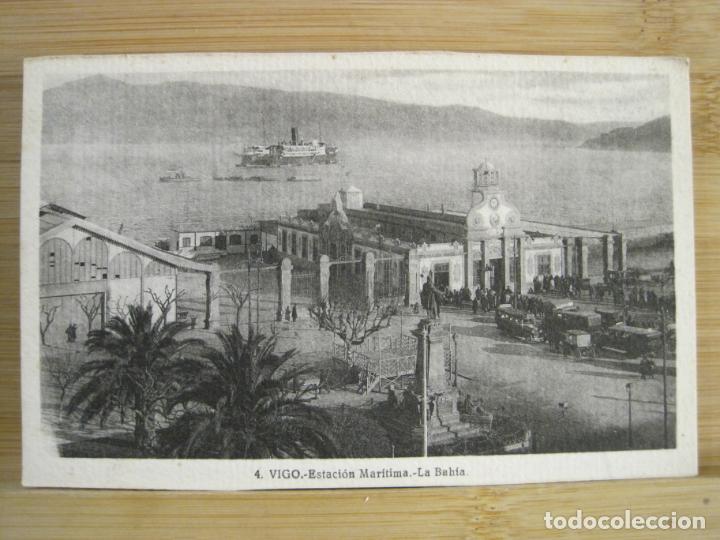 Postkarten: VIGO-ESTACION MARITIMA-LA BAHIA-ROISIN-4-POSTAL ANTIGUA-(100.915)