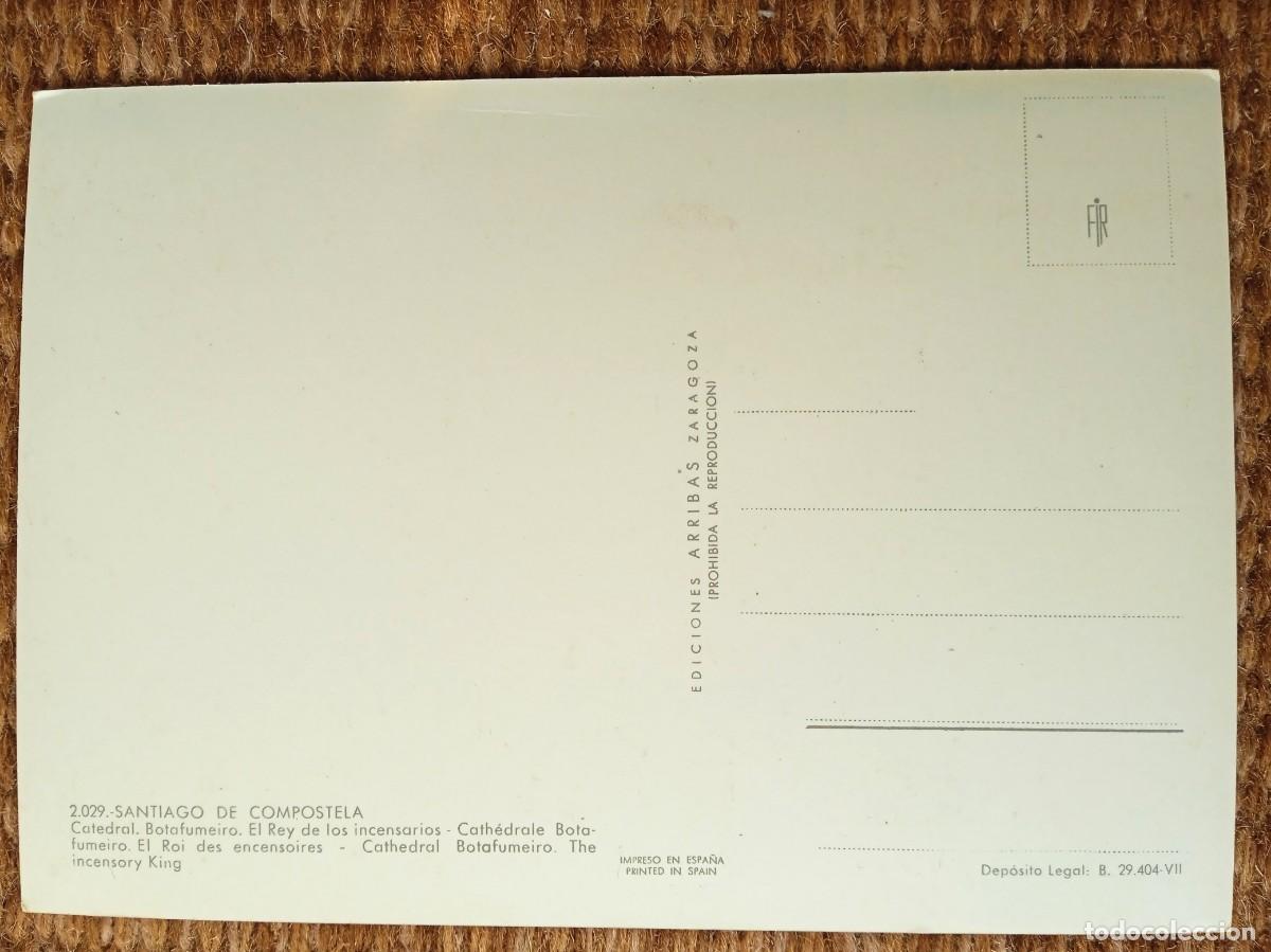 Postales: SANTIAGO DE COMPOSTELA - BOTAFUMEIRO - EDICIONES ARRIBAS - Foto 2