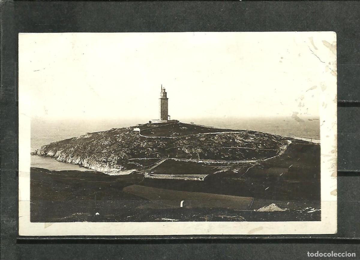 Postkarten: CORU&Ntilde;A - FARO DE HERCULES - NO CIRCULADA - MANCHAS Y DOBLEZ