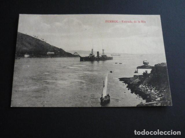 Postales: EL FERROL LA CORU&Ntilde;A ENTRADA DE LA RIA - Foto 1