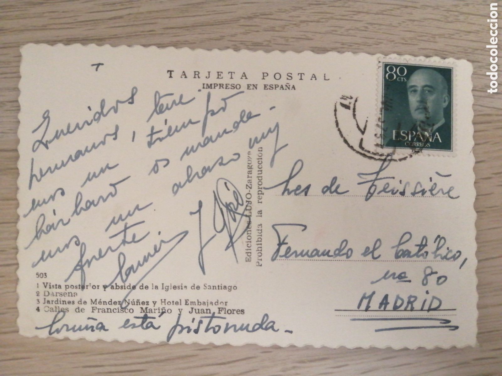 Postales: POSTAL LA CORU&Ntilde;A - EDICIONES LUJO - Foto 2