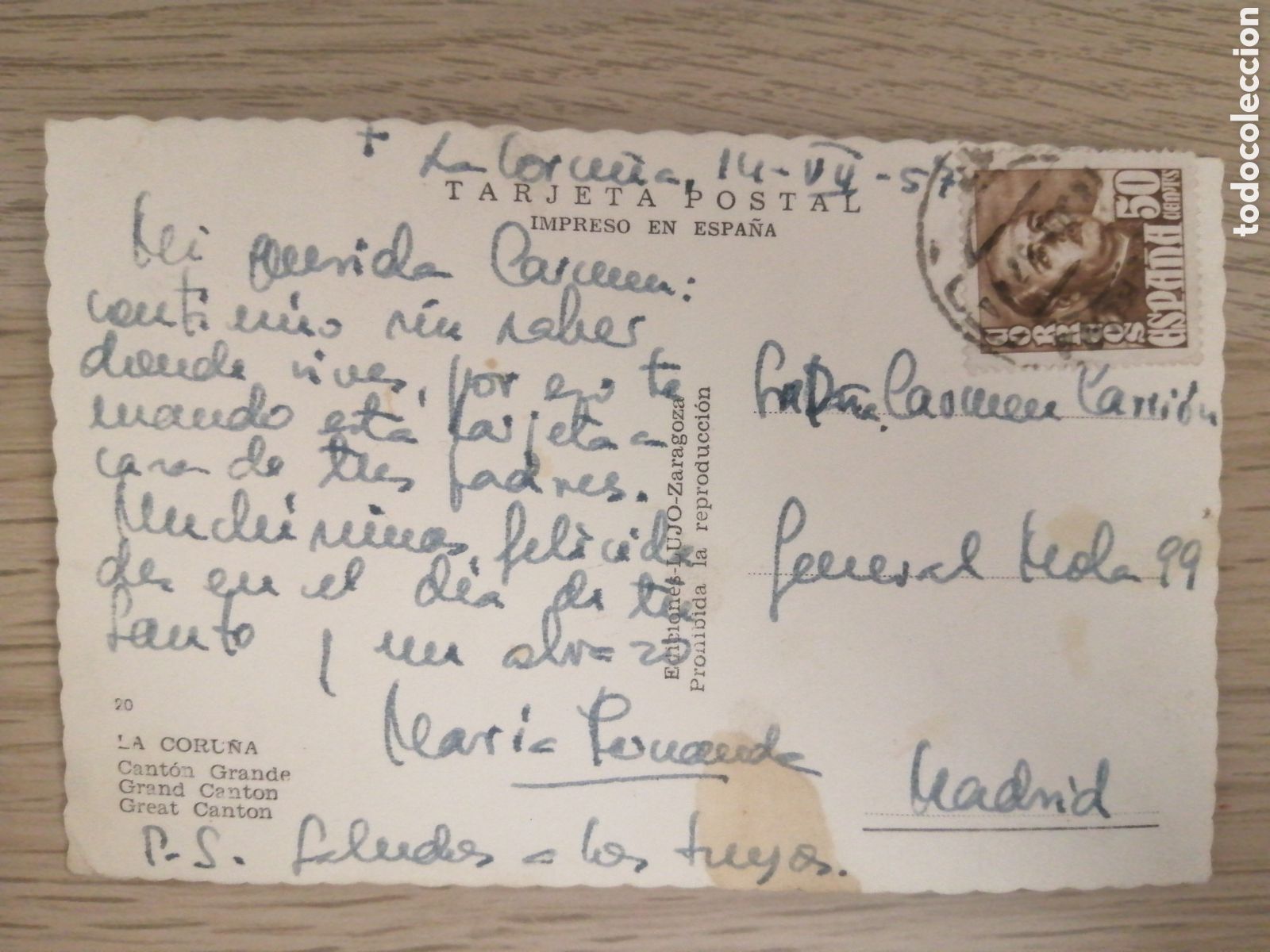 Postales: POSTAL LA CORU&Ntilde;A - Foto 2