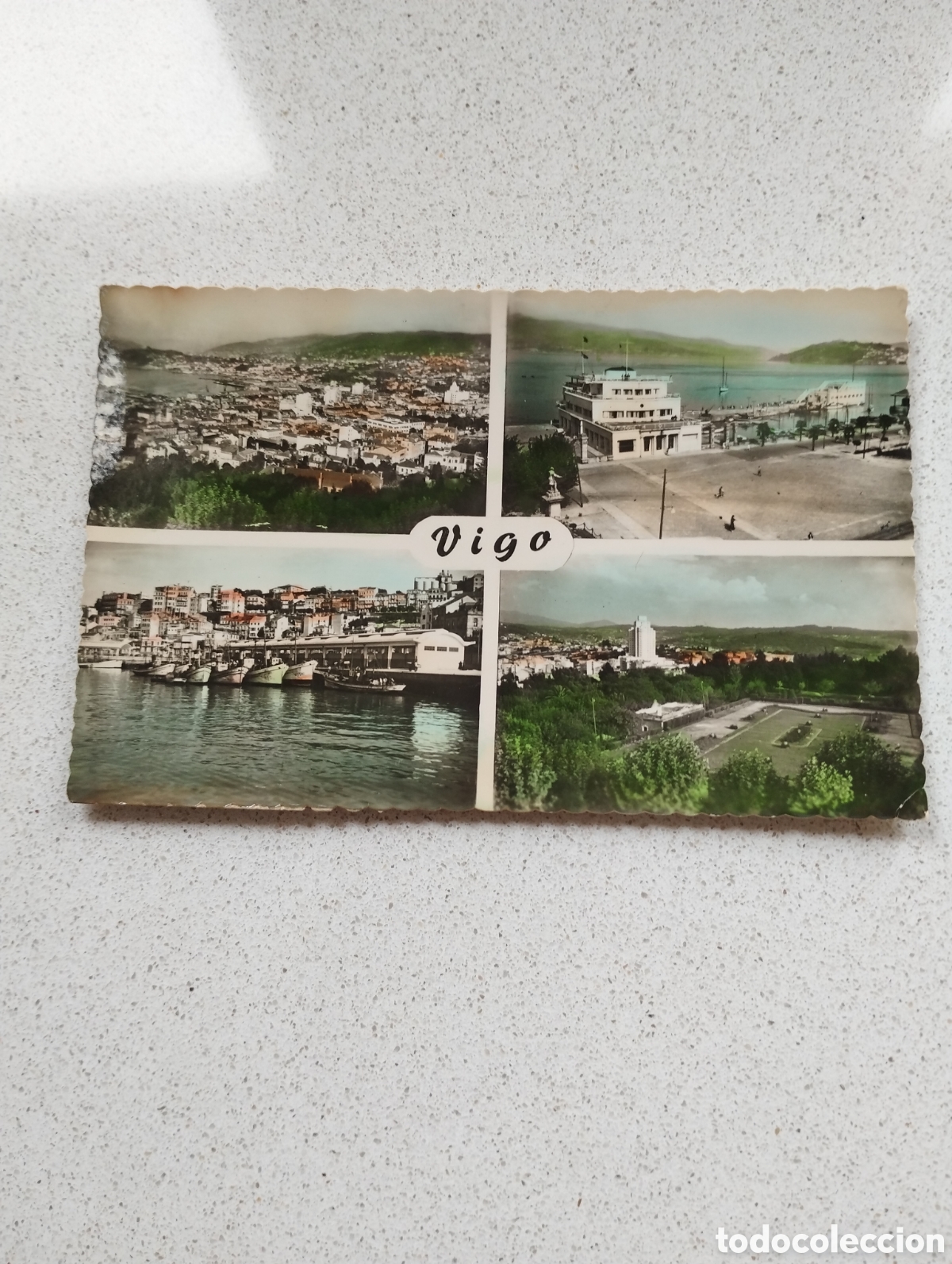 Postales: Lote de 4 postales coloreadas de Vigo - Foto 3