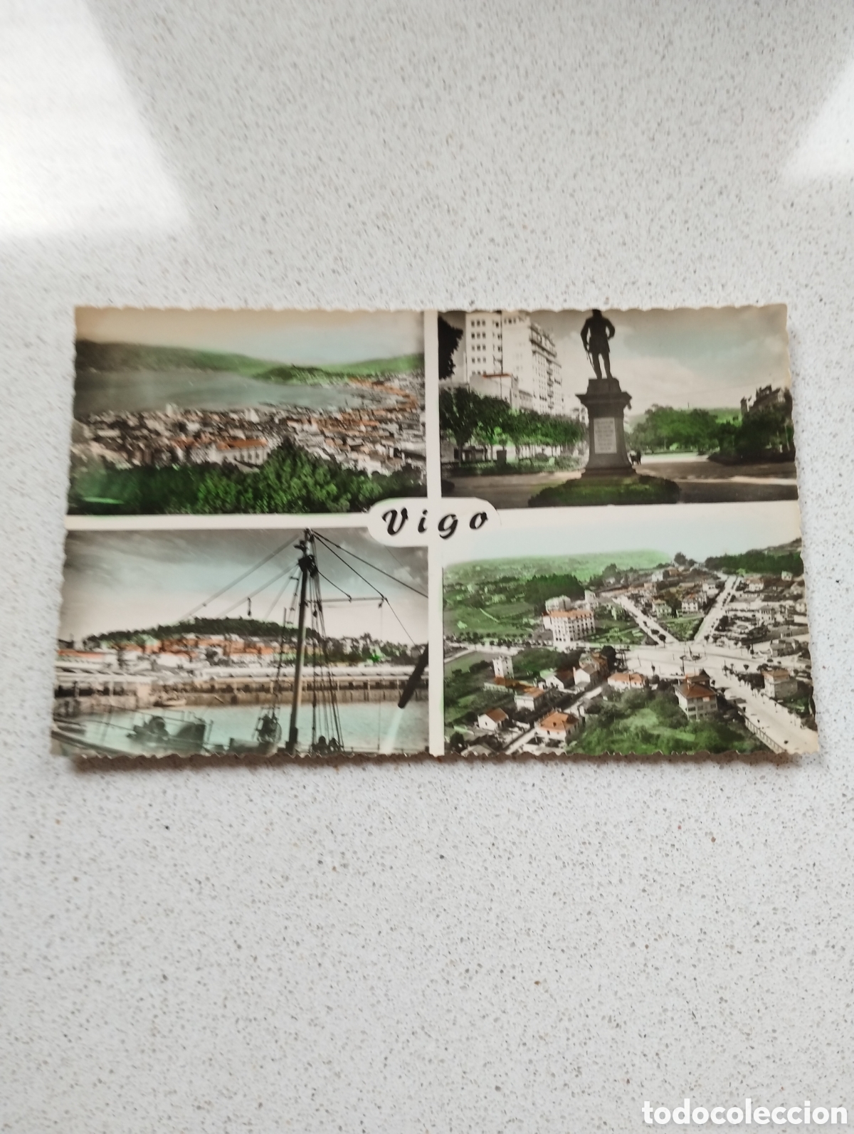 Postales: Lote de 4 postales coloreadas de Vigo - Foto 4
