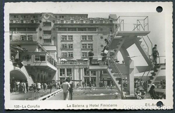 Postkarten: X128143 GALICIA LA CORUNA LA SOLANA Y HOTEL FINISTERRE