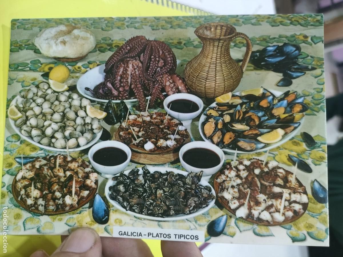 Postcards: Postal GALICIA Platos T&iacute;picos N 3062 FAMA 1997 escrita y sellada