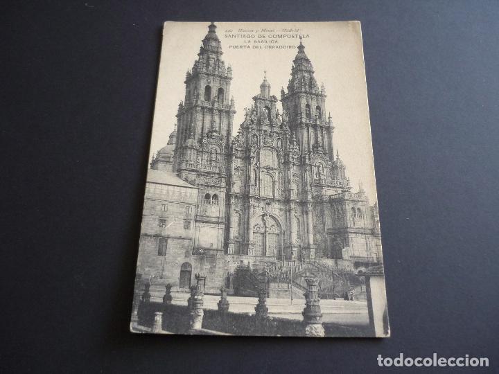 Postcards: SANTIAGO DE COMPOSTELA LA BASILICA PUERTA DEL OBRADOIRO