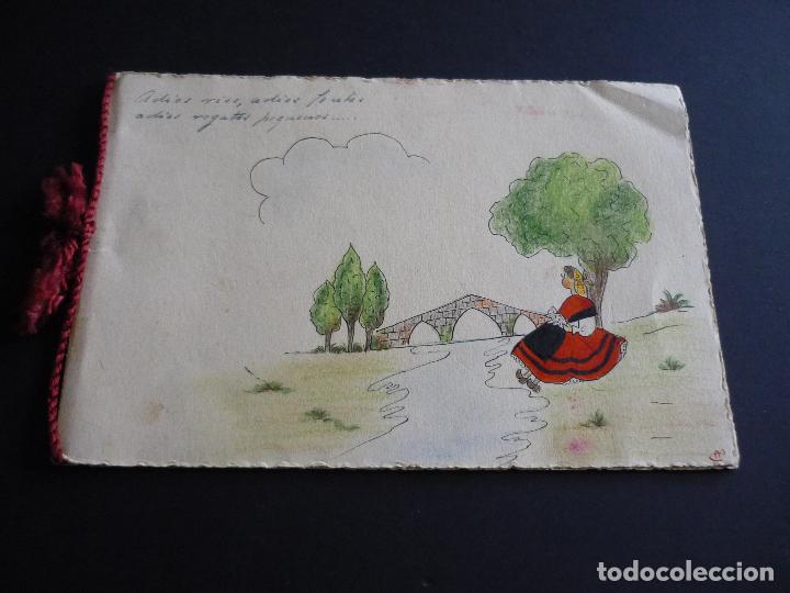 Postcards: GALICIA TIPOS GALLEGOS TARJETA PINTADA A MANO 11 X 16 CMTS