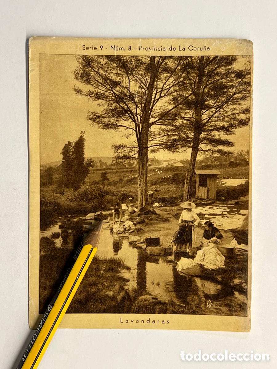 Postcards: CROMO KSDO 12 x 9 cm. Serie 9 No.8, Lavanderas. Provincia de La Coru&ntilde;a