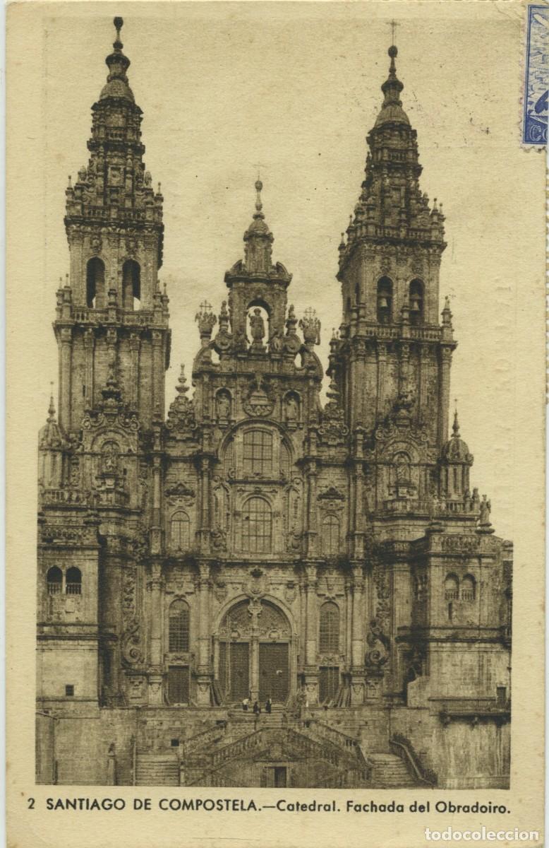 Postales: N&ordm; 2-SANTIAGO DE COMPOSTELA. Catedral. Fachada del Obradoiro. EDICIONES ARRIBAS