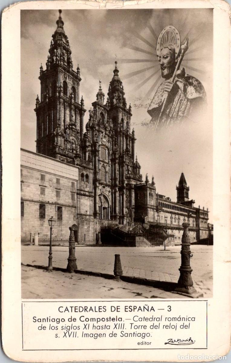Postkarten: Catedrales de Espa&ntilde;a - N&ordm; 3 - Santiago de Compostela - Ed. Zerkowitz - 141x89mm