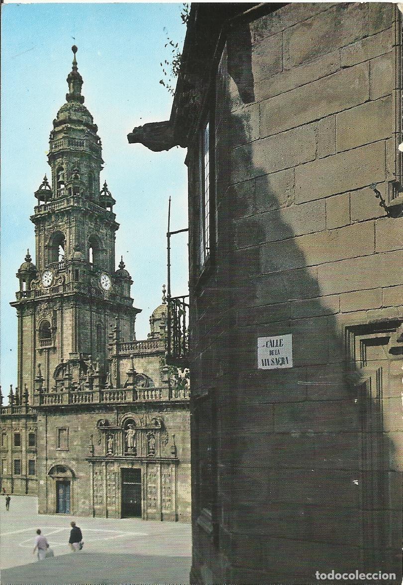 Postales: Santiago de Compostela. 24. Catedral. Torre Reloj. Puerta Santa. Garc&iacute;a Garrabella. 1970. Postal.