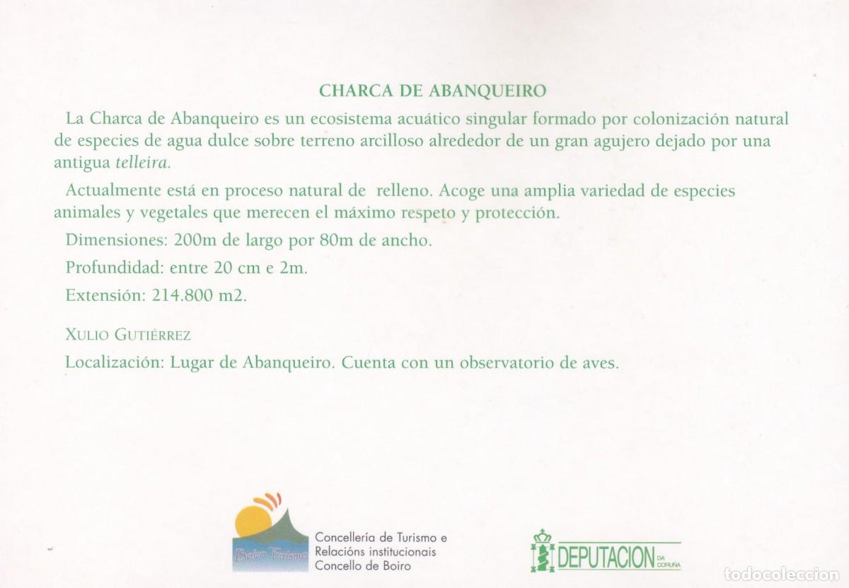 Postales: BOIRO (A CORU&Ntilde;A). CHARCA DE ABANQUEIRO - Foto 2