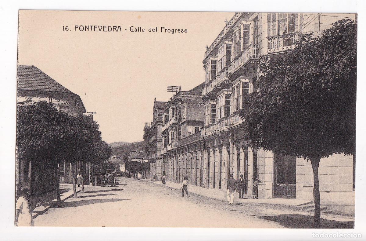 Postales: POSTAL. 16. PONTEVEDRA. CALLE DEL PROGRESO - Foto 1