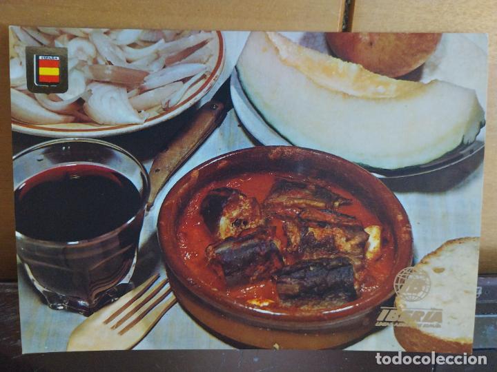 Postkarten: IBERIA AEROLINEAS ESPA&Ntilde;A PLATOS TIPICOS N&ordm; 3 POSTAL ANGULAS ALL I PEBRE