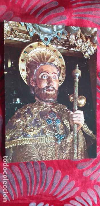 Postales: GALICIA-RV-150X105mm.-LA CORU&Ntilde;A-SANTIAGO DE COMPOSTELA-N&ordm;38-ALTAR MAYOR,IMAGEN DEL SANTO