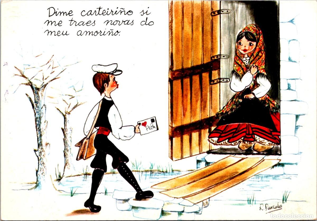 Cartes Postales: Dime carteiri&ntilde;o si me traes novas do meu amori&ntilde;o - Postales Fama 3667 - 149x103mm