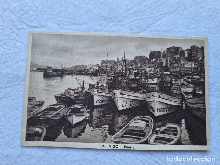 Postales: VIGO 106 EL PUERTO BARCOS - Foto 2
