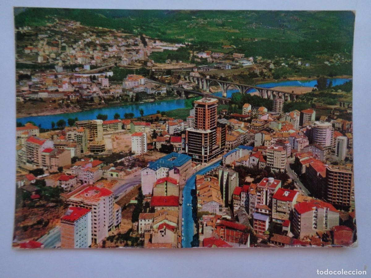 Postales: POSTAL DE ORENSE : VISTA PARCIAL , AEREA . A&Ntilde;OS 60