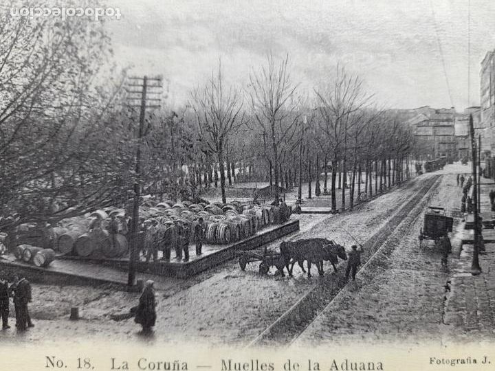 Postales: La Coru&ntilde;a. Muelles de la Aduana. - Foto 2